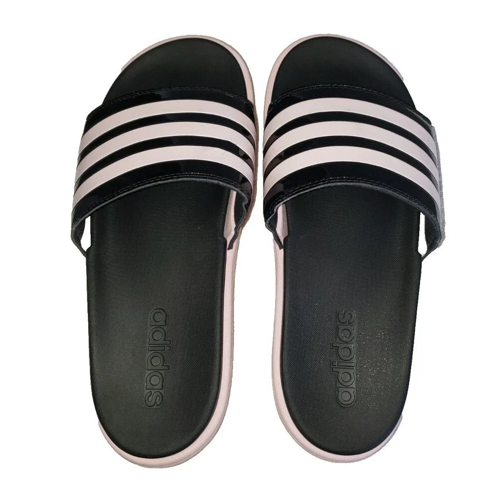 Adidas Shoes Adilette Platform Slides Sandals Black/Pink Men's Size 10 IH0720